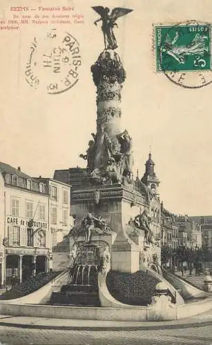 CPA France Reims fontaine Sube