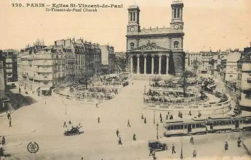 CPA France Paris Eglise St. Vincent de Paul