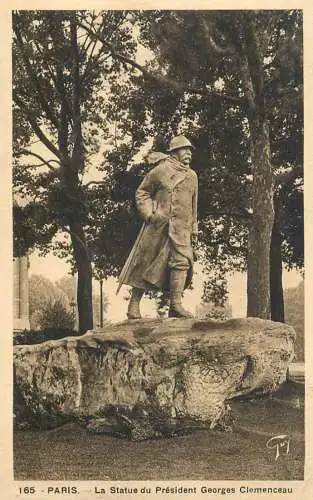 CPA France Paris la statue du President Georges Clemenceau