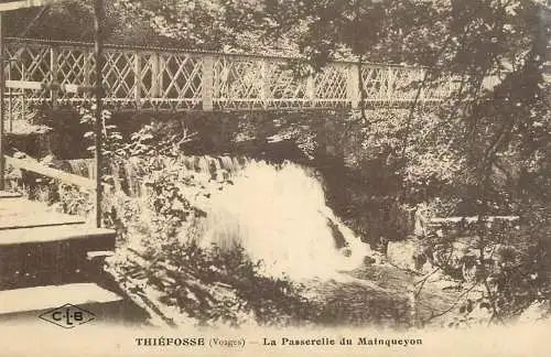 CPA France Thiefosse la passerelle du Mainqueyon