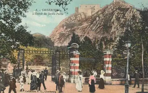 CPA France Cherbourg jardin public