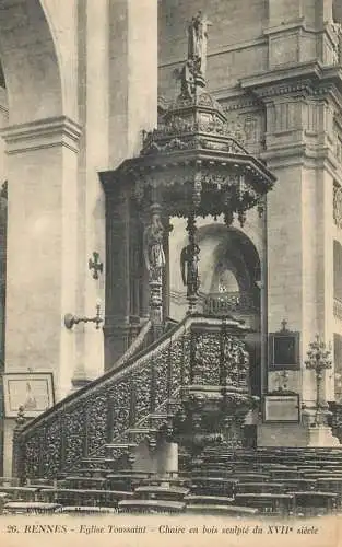 CPA France Rennes eglise Toussaint