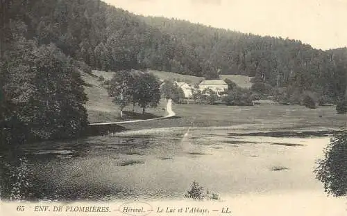 CPA France Plombieres les Bains le lac et l' Abbaye