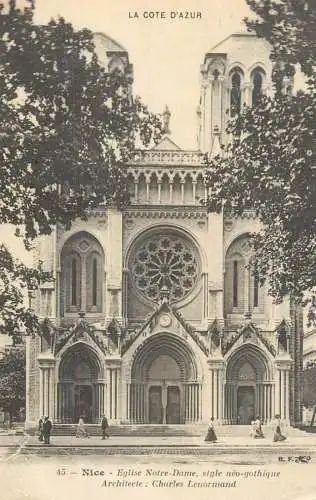 CPA France NIce Notre Dame church