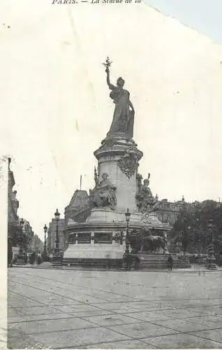 CPA France Paris  la statue de la republique