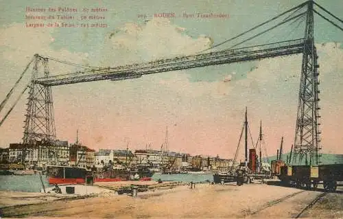 CPA France Rouen pont transbordeur