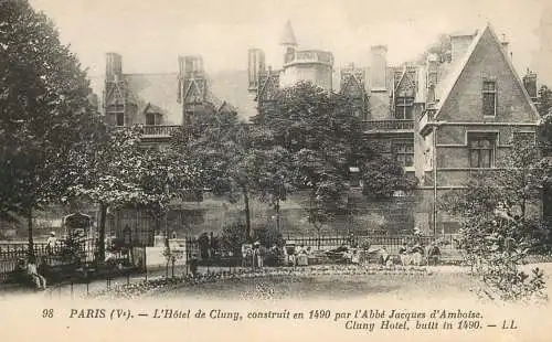 CPA France Paris l' hotel de Cluny