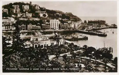 England Torquay Princess Gardens & Vane Hill from Rock Walk