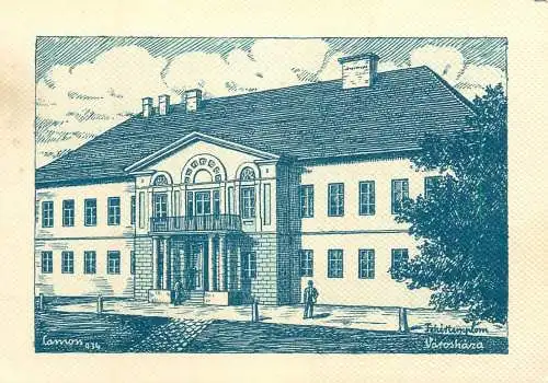 Fehertemplom Varoshaza 1934 artist card
