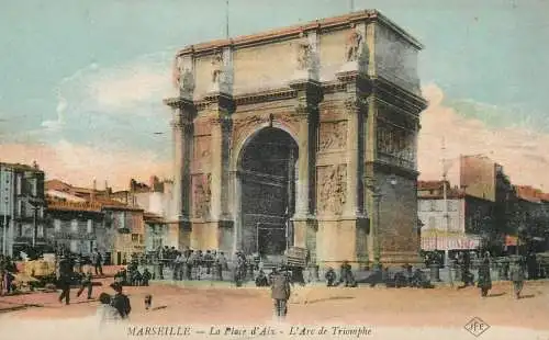 CPA France Marseilles la place d' Aix