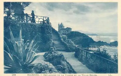 CPA France Biarritz esplanade de la vierge