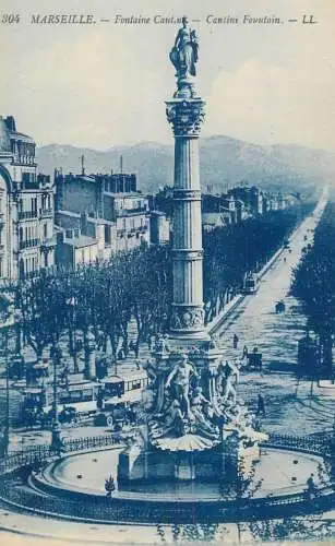 CPA France Marseilles fontaine Cantini