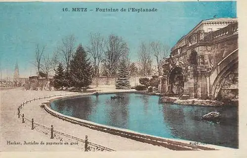CPA France Metz fontaine de l' esplanade