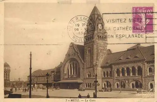 CPA France Metz la gare