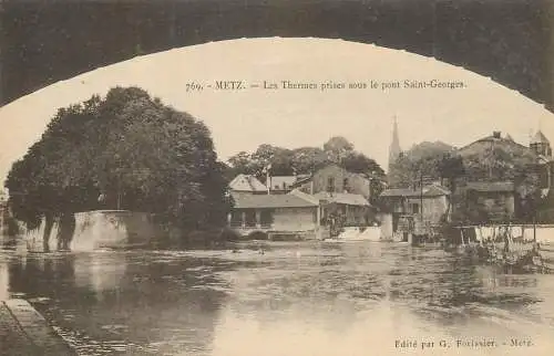 CPA France Metz les thermes pont Saint George