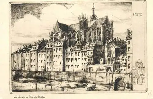 CPA France Metz Pont des Roches