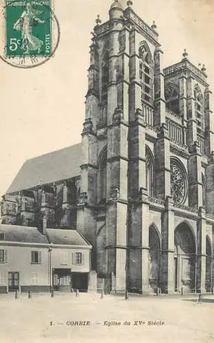 CPA France Corbie church
