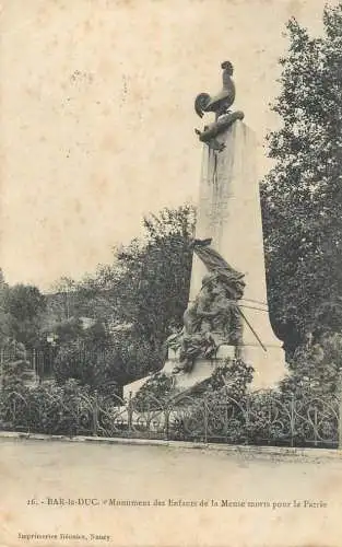 CPA France Bar-le-Duc monument des Enfants de la Meuse