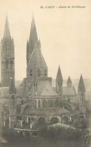 CPA France Caen abside de St. Etienne