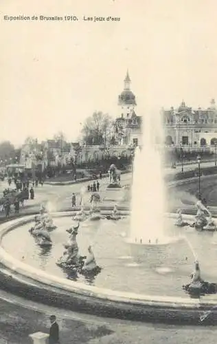 CPA Belgium exposition de Bruxelles 1910 fountain