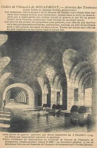 CPA France cloitre de l; Ossuaire de Douaumont