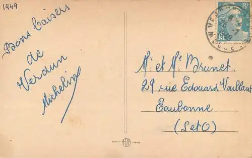 CPA France Verdun port et pont Chaussee