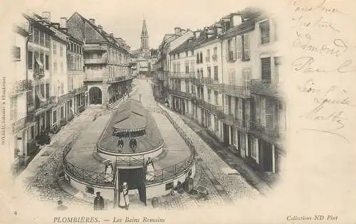 CPA France Plombieres les Bains roman baths
