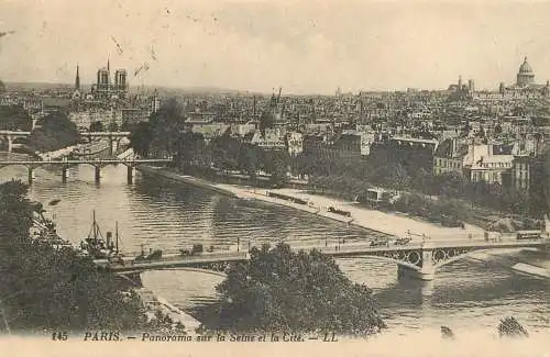 CPA France Paris panorama sur la Seine et la Cite