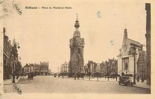 CPA France Béthune place du Marechal Petain