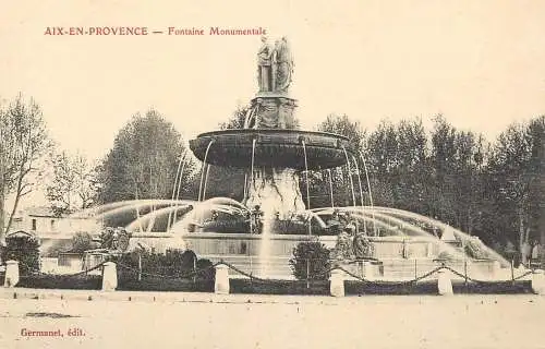 CPA France Aix en Provence fontaine monumentale