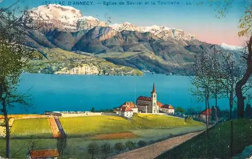 CPA France Lac d' Annecy eglise de Sevrier