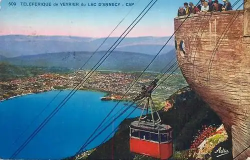 CPA France lac d' Annecy teleferique