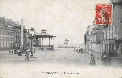 CPA France Cherbourg place d' Armes