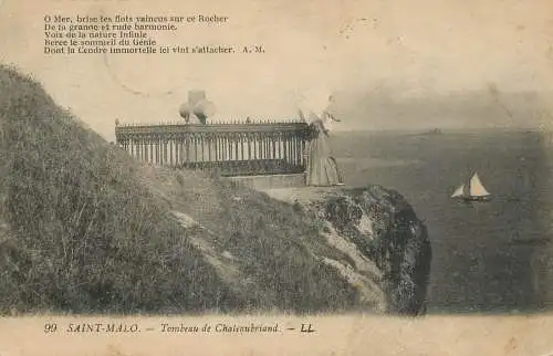 CPA France Saint-Malo tombeau de Chateaubriand