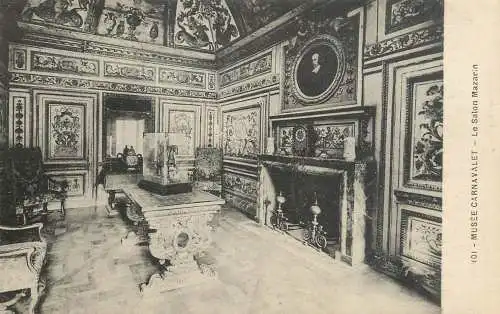 CPA France Paris musee Carnavalet le salon Mazarin