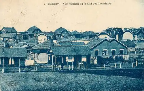 CPA France Busigny cite des Cheminots