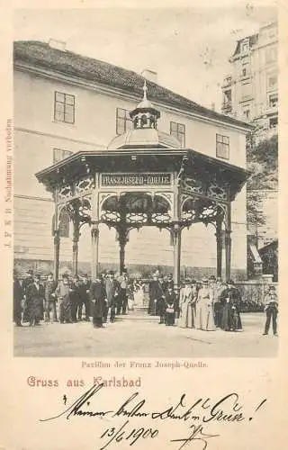 Postcard Czech Republic gruss aus Karlsbad Karlovy Vary