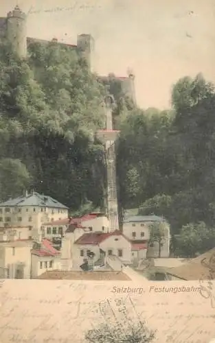 Postcard Austria Salzburg Festungsbahn