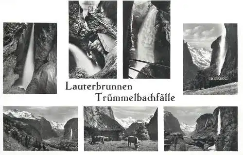 Switzerland postcard Lauterbrunnen Trummelbachfalle