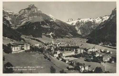 Switzerland postcard Engelberg mit Hahnen und Spannorter