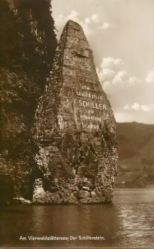 Switzerland postcard am Vierwaldstattersee der Schillerstein