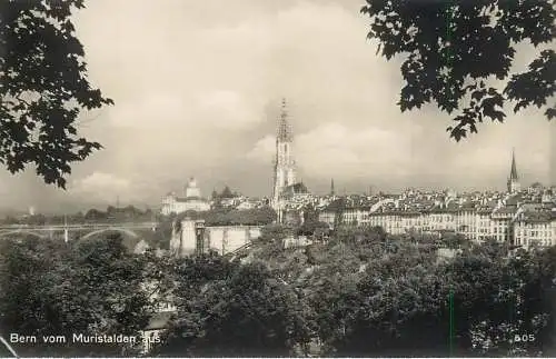 Switzerland postcard Bern vom Muristalden
