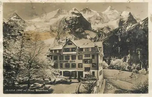 Switzerland postcard Hohfluh HOtel Wetterhorn