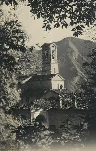 Switzerland postcard Lugano lake church
