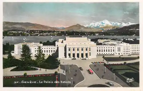 Switzerland postcard Genève le palais des nations