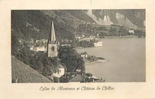 Switzerland postcard Montreux chateau de Chillon