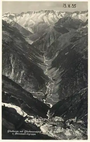 Switzerland postcard Goschen mit Goschenenalptal
