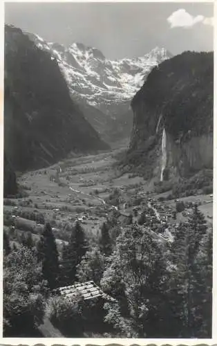 Switzerland postcard Lauterbrunnen Mittaghorn Grasshorn