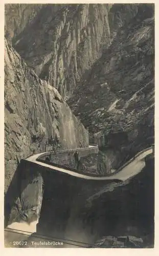 Switzerland postcard Teutelsbrucke