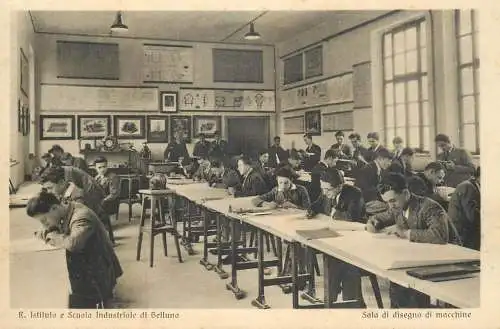 Italy postcard R. Instituto e Scuola industriale di Belluno
